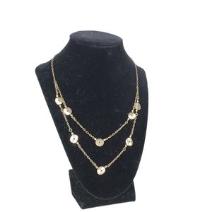 NEW Goldtone Layering Disc Necklace